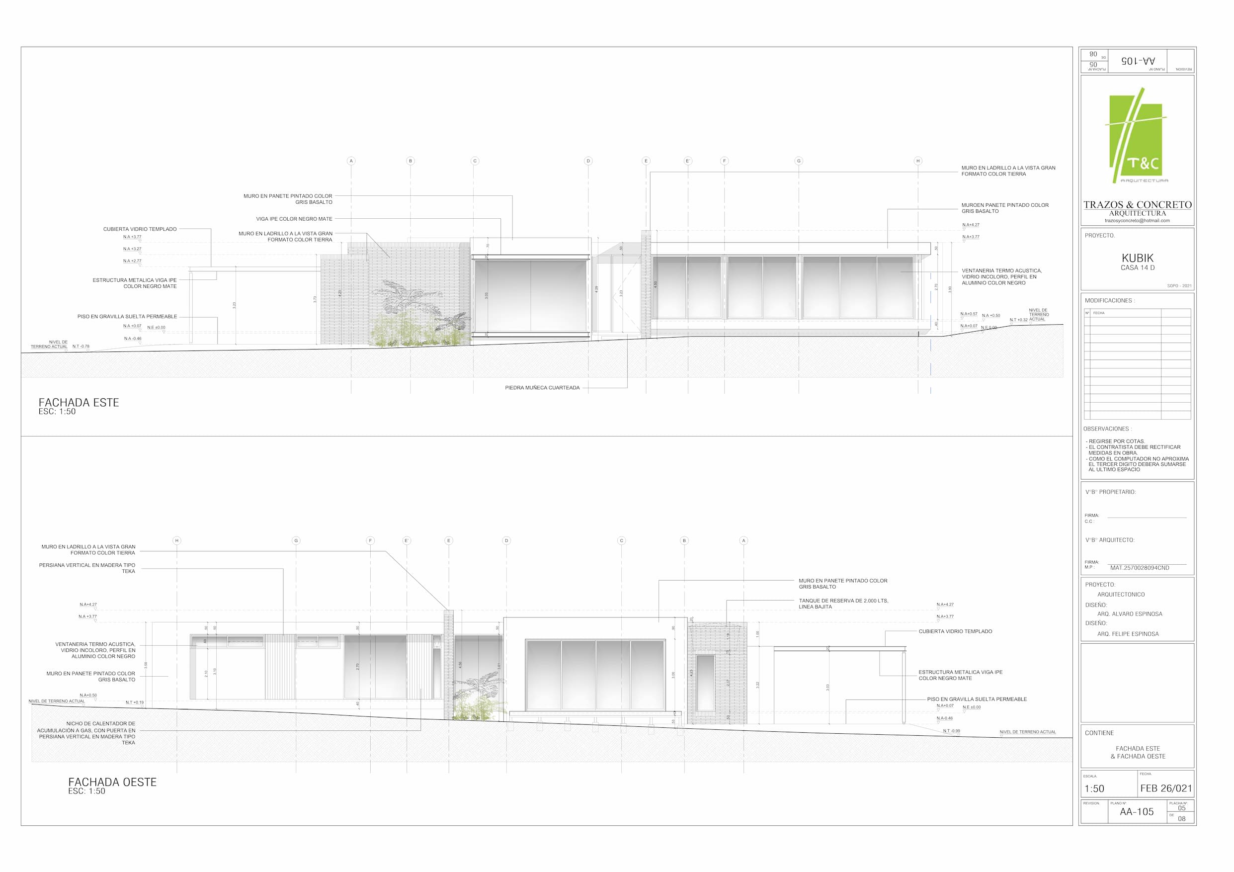 Fachadas arquitectónicos diseño vivienda