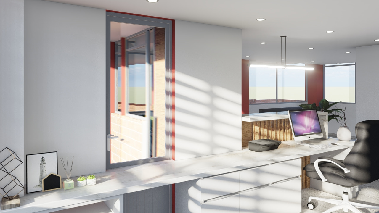 Render puesto de trabajo recepción